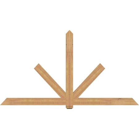 Ekena Millwork Kennewick Timber Gable Bracket, Western Red Cedar, 108"W x 58"H x 3 1/2"D x 5 1/2"F, 13/12 Pitch GBW108X58X0406KEN00SWR